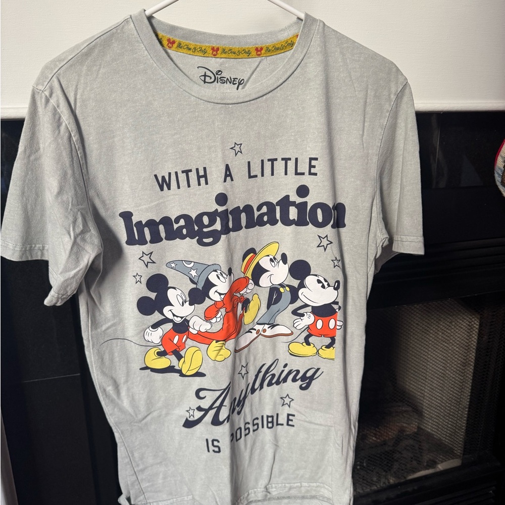 Disney Gray Mickey Mouse Imagination Kids T-Shirt